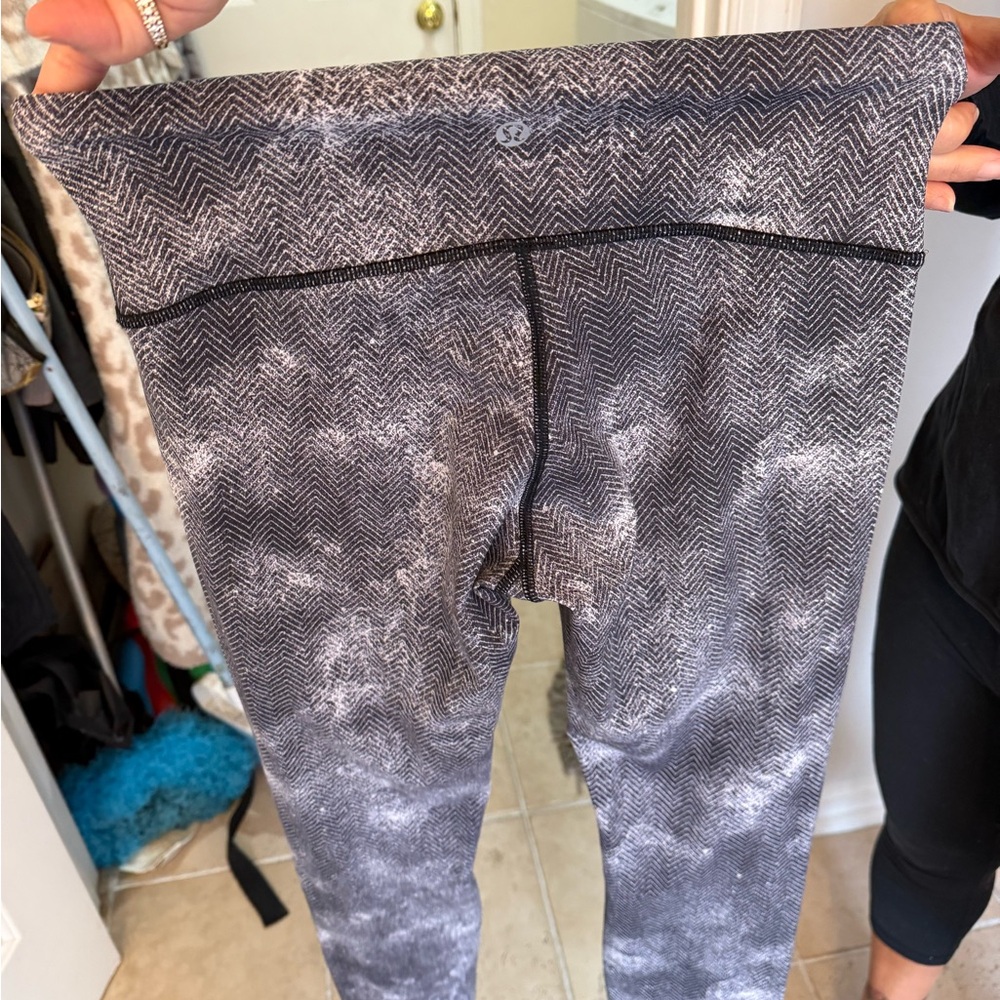 lululemon athletica Black and White Patterned Leggings
